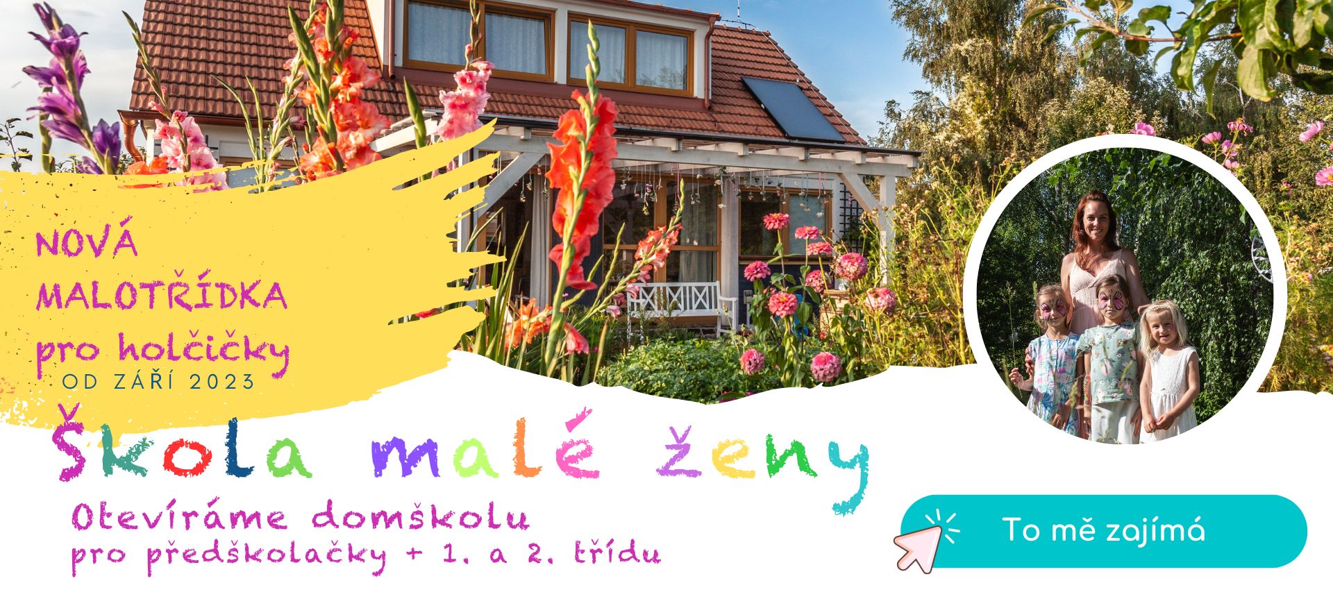 BANNER škola malé ženy mesicnice